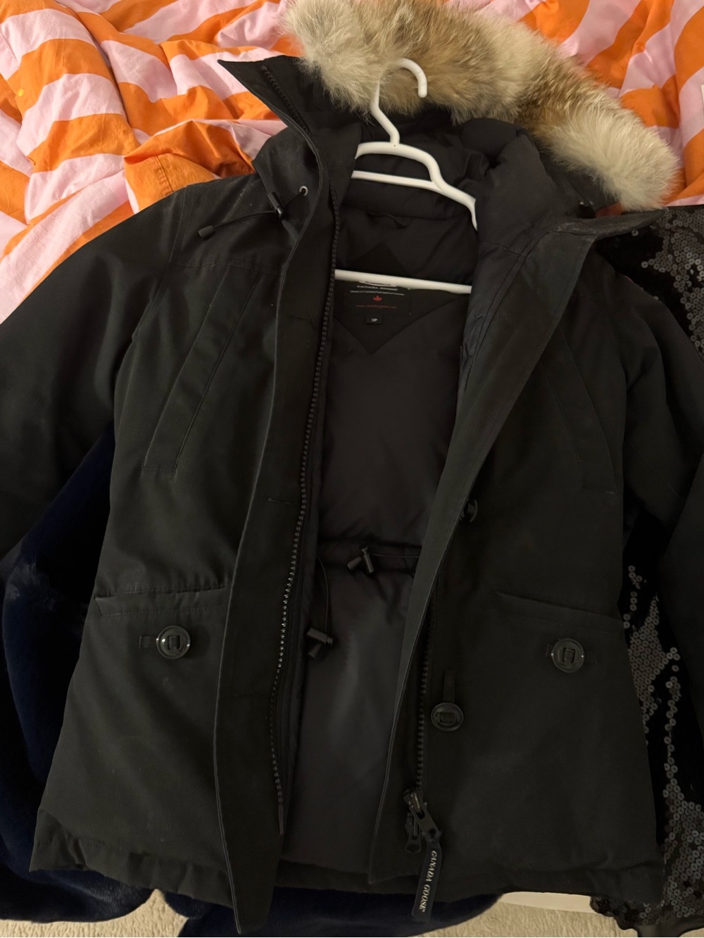 Canada Goose Women’s Black Parka with Fur Trim Hood - Picture 5 of 8